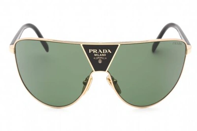 Pre-owned Prada Pr69zs-5ak05v-37 Sunglasses Size 137mm 130mm 37mm Gold Men In Green