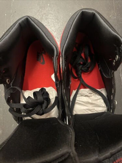 Pre-owned Jordan Size 10.5 -  1 Og High Satin Bred W In Black