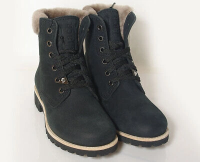 Pre-owned Panama Jack Panama 03 Igloo B39 Chukka Boots Nobuck Negro Black
