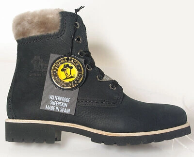 Pre-owned Panama Jack Panama 03 Igloo B39 Chukka Boots Nobuck Negro Black