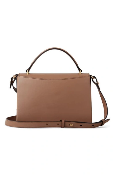 Mulberry Lana High Gloss Leather Top Handle Bag In Sable