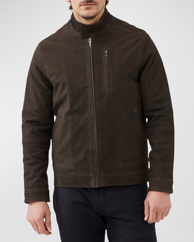 Shop Rodd & Gunn Men's Portobello Leather Jacket In Carob