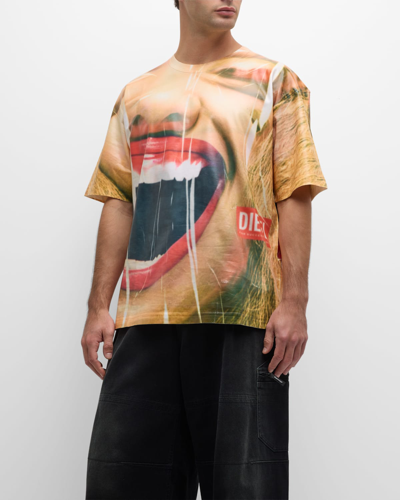 Shop Diesel Men's Smile-print Graphic T-shirt In Very/black