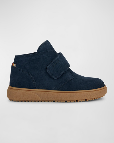 Shop Geox Boy's Theleven Suede Shoes, Kid/toddler In Navy