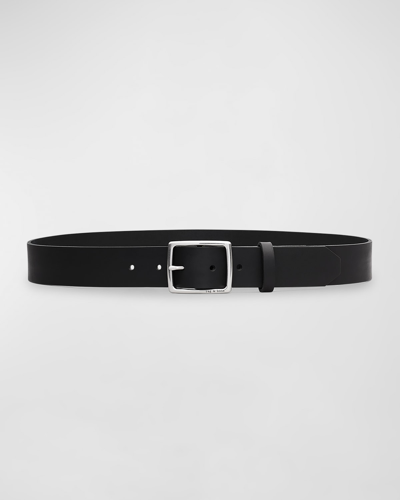 Shop Rag & Bone Men's Rugged Leather Belt In Black