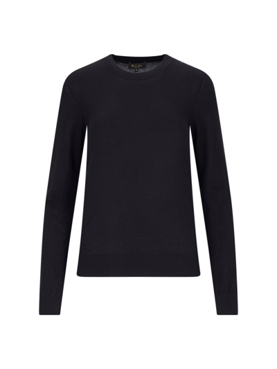 Shop Loro Piana 'neo Piuma' Sweater In Black  