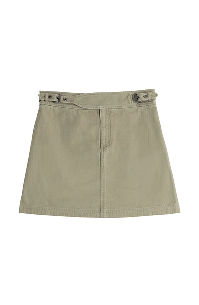 Marc By Marc Jacobs Cotton Mini Skirt In Military Green
