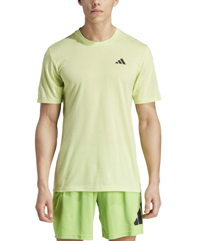 Shop Adidas Originals Men's Essentials Feel Ready Logo Training T-shirt In Pulse Lime,blk