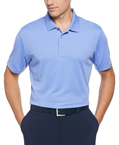Shop Pga Tour Men's Airflux Mesh Short Sleeve Golf Polo Shirt In Persian Jewel