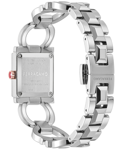 Shop Ferragamo Salvatore  Women's Swiss Silver-tone Bracelet Watch 20mm In Stainless Steel