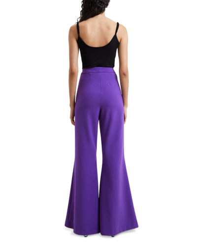 Shop French Connection Women's Whisper-flare-leg Pants In Cobalt Violet