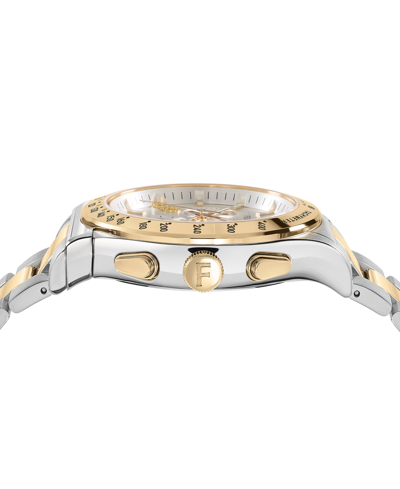 Shop Ferragamo Salvatore  Men's 1927 Swiss Chronograph Two-tone Stainless Steel Bracelet Watch 42mm In Two Tone