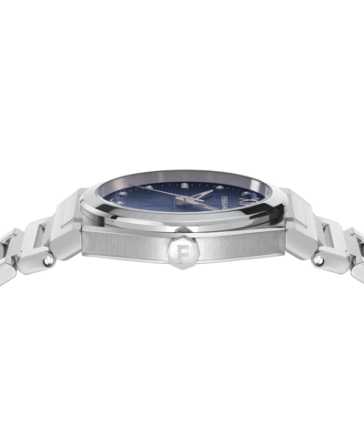 Shop Ferragamo Salvatore  Men's Vega Holiday Capsule Swiss Diamond (0.06 Ct. T.w.) Silver-tone Stainless S In Stainless Steel
