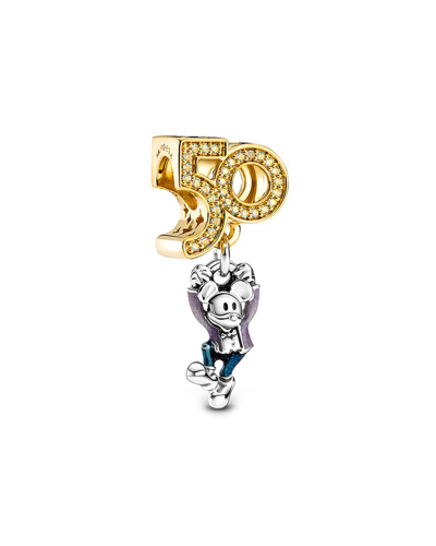 Shop Pandora Disney 14k Plated & Silver Cz Disney Parks Mickey 50 Year Anniversary  Charm