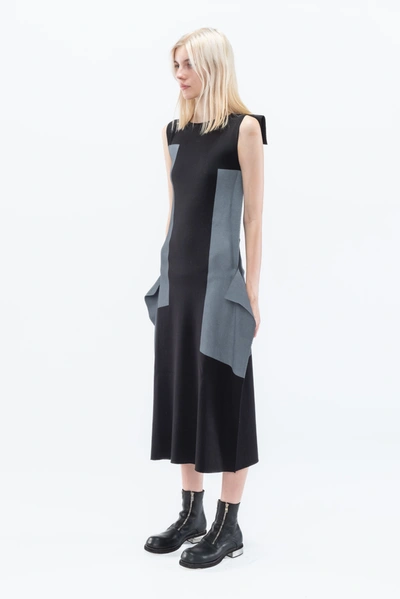 Shop Issey Miyake Rectilinear Ap Dress In 15-black