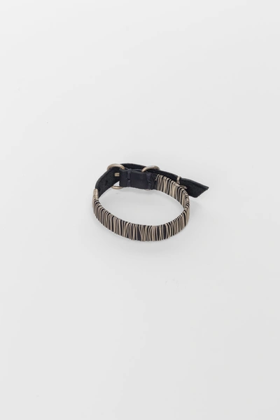 Shop M.a+ Silver Wrapped Wristband In One Size