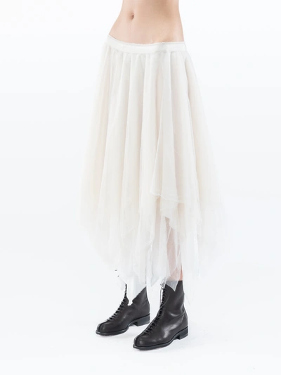 Shop Marc Le Bihan Pale Ivory Tulle Skirt In 42