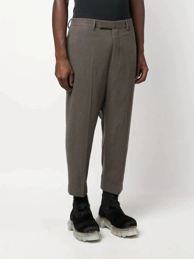Shop Rick Owens Dust Cropped Astaires In Dust Grey