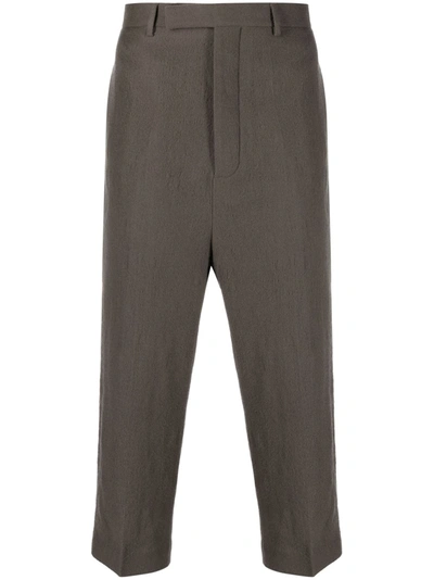 Shop Rick Owens Dust Cropped Astaires In Dust Grey