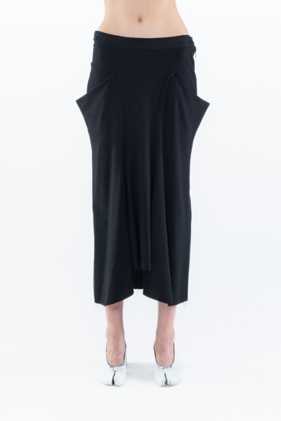 Shop Y's Yohji Yamamoto Drop Ps Skirt In Black
