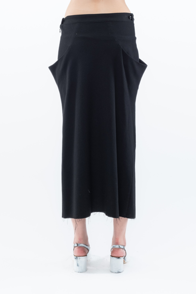 Shop Y's Yohji Yamamoto Drop Ps Skirt In Black