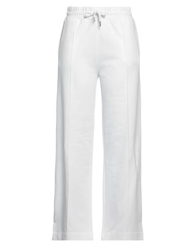 Shop Woolrich Wide Leg Pant Woman Pants White Size Xs Organic Cotton
