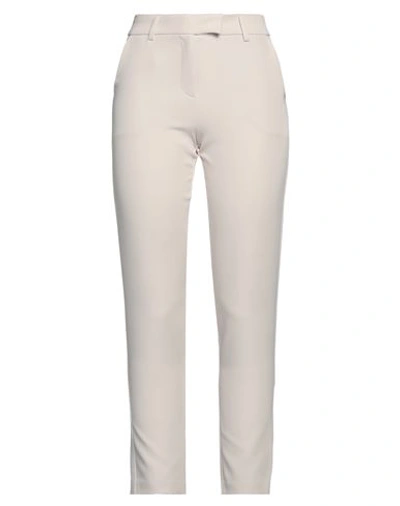 Soallure Woman Pants Beige Size 10 Polyester, Elastane In Beige