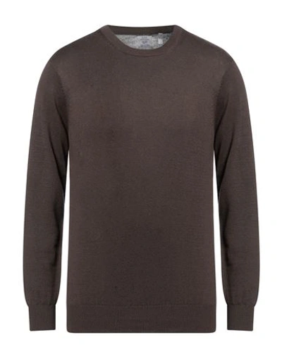 Shop R3d Wöôd Man Sweater Dark Brown Size S Cotton, Silk, Nylon, Cashmere