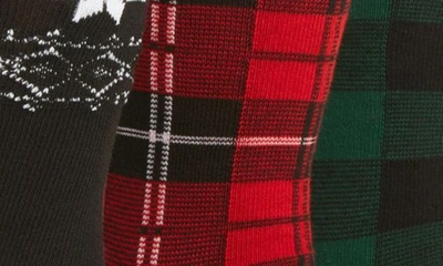Shop Polo Ralph Lauren Assorted 3-pack Nordic Socks Gift Box In Black/ Red/ Green