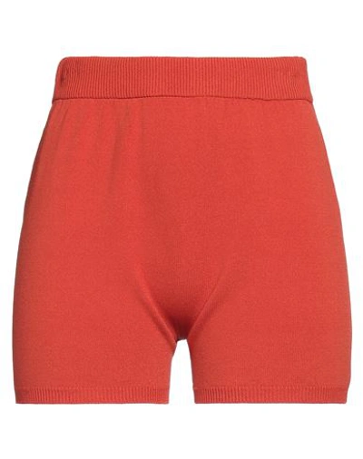 Compagnia Italiana Woman Shorts & Bermuda Shorts Mandarin Size M Viscose, Polyamide In Mandarin