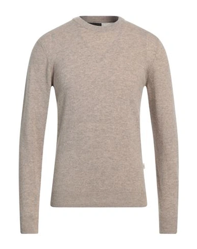 Shop Liu •jo Man Man Sweater Light Brown Size S Wool In Beige