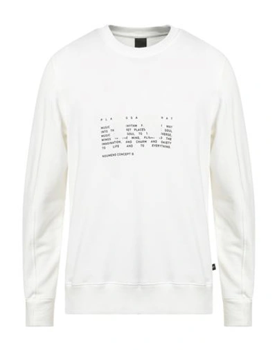Noumeno Concept Man Sweatshirt White Size Xl Cotton In White