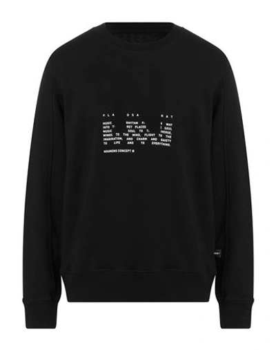 Noumeno Concept Man Sweatshirt Black Size Xxl Cotton In Black