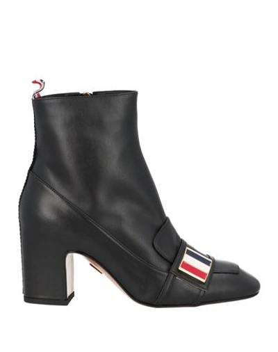 Shop Thom Browne Woman Ankle Boots Black Size 8 Soft Leather