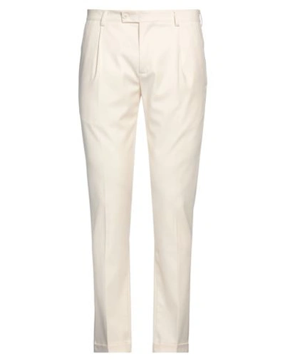 Shop Grey Daniele Alessandrini Man Pants Ivory Size 34 Polyester, Viscose, Elastane In White