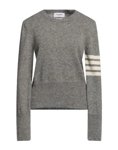 Shop Thom Browne Woman Sweater Grey Size 10 Wool