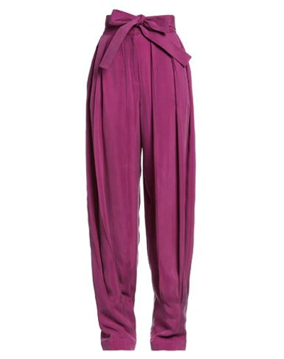Shop Materiel Matériel Woman Pants Mauve Size 6 Cupro In Purple