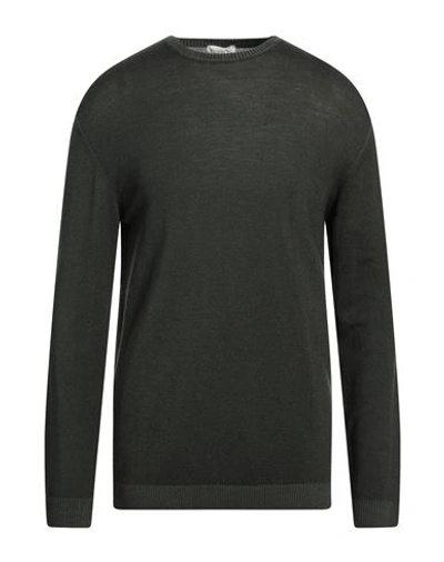 Shop Filoverso Man Sweater Dark Green Size L Merino Wool