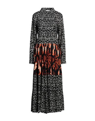 Connor & Blake Woman Maxi Dress Black Size M Viscose In Black