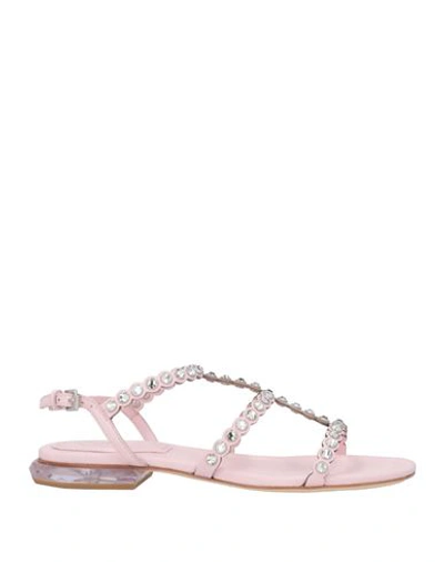 Shop Ash Woman Sandals Light Pink Size 6 Soft Leather