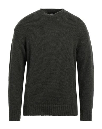 Shop Roberto Collina Man Sweater Military Green Size 40 Baby Alpaca Wool, Nylon, Wool