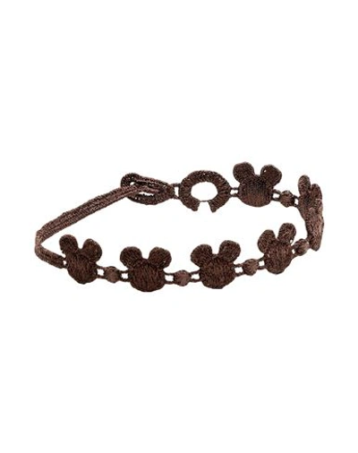 Shop Cruciani Woman Bracelet Cocoa Size - Textile Fibers In Brown