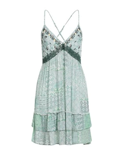 Shop Iconique Woman Mini Dress Green Size M Viscose