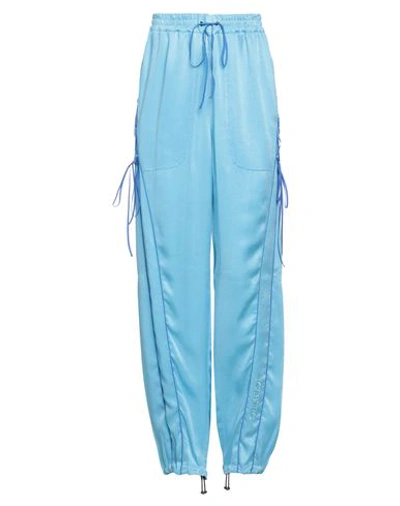 Iceberg Woman Pants Light Blue Size 4 Cupro In Blue