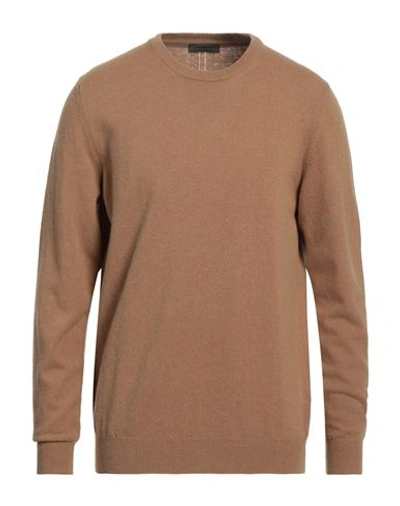 Shop +39 Masq Man Sweater Sand Size 42 Wool In Beige