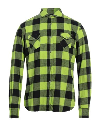 Shop Altemflower Man Shirt Acid Green Size 16 Cotton