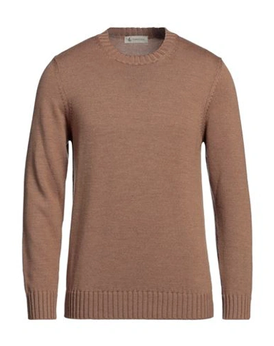 Shop Piacenza Cashmere 1733 Man Sweater Camel Size 46 Virgin Wool In Beige