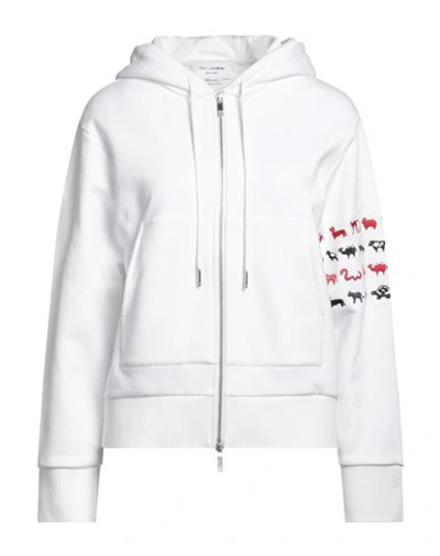 Shop Thom Browne Woman Sweatshirt White Size 6 Cotton