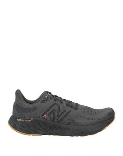 Shop New Balance Man Sneakers Lead Size 9 Textile Fibers, Vegetable-tanned Leather In Grey
