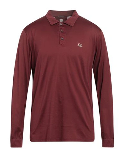 Shop C.p. Company C. P. Company Man Polo Shirt Burgundy Size L Cotton In Red